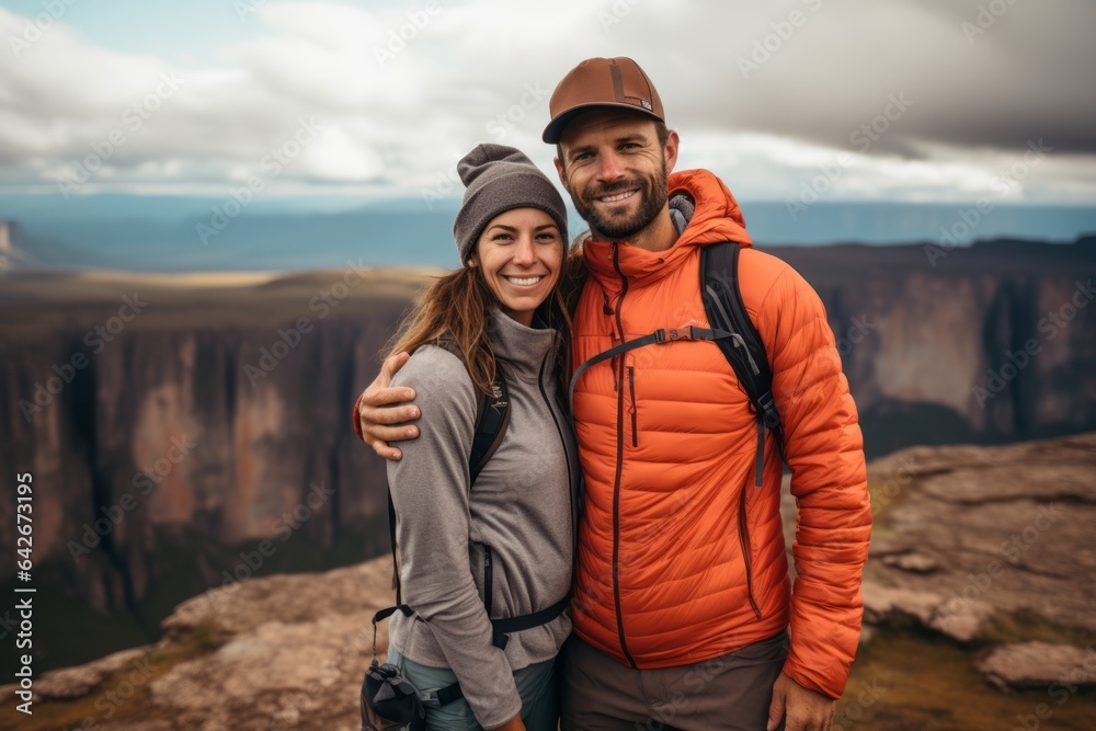 Couple in their 30s at the Mount Roraima in Guiana Shield South America