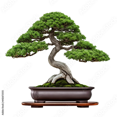 bonsai tree isolated on a white or transparent background, png