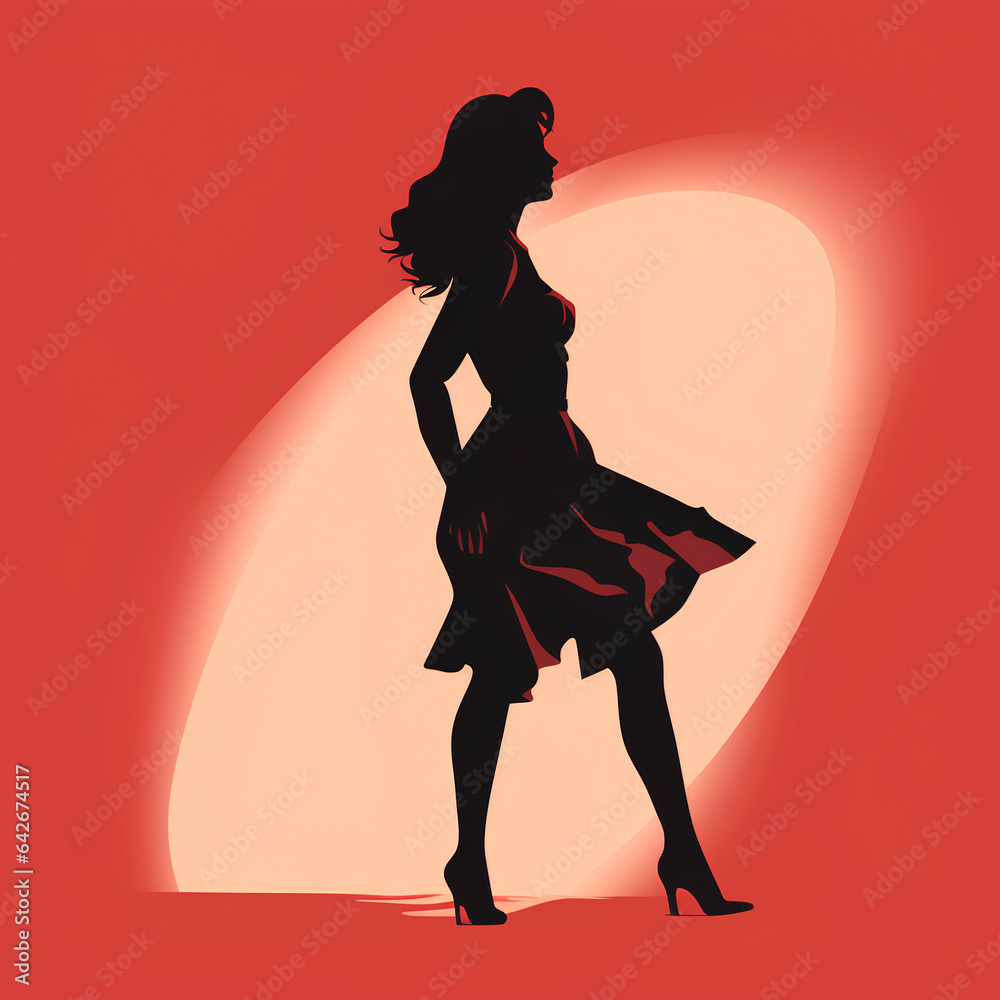 black gray woman silhouette flat illustration black gray woman silhouette flat illustration