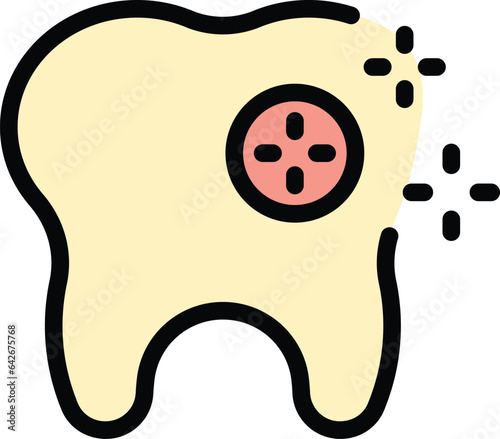 Diamond tooth icon outline vector. Healthy teeth. Silver company color flat