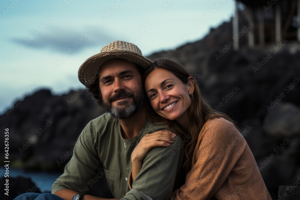 Couple in their 40s at the Galápagos Islands Ecuador