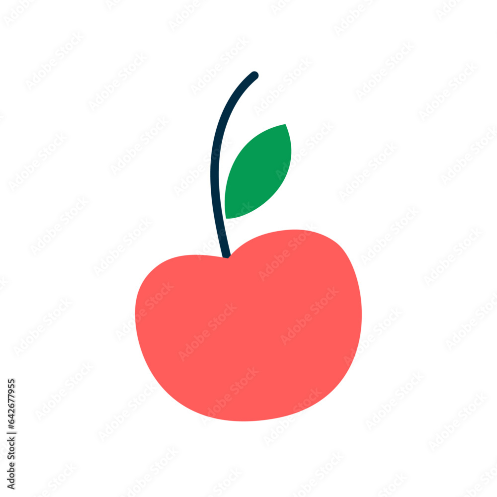 Fototapeta premium Vector apple isolated on white background vector illustration