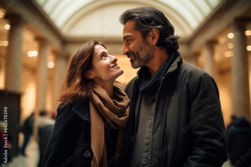 Naklejka premium Couple in their 40s at the The British Museum in London England