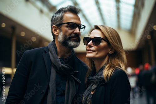 Couple in their 40s at the The British Museum in London England