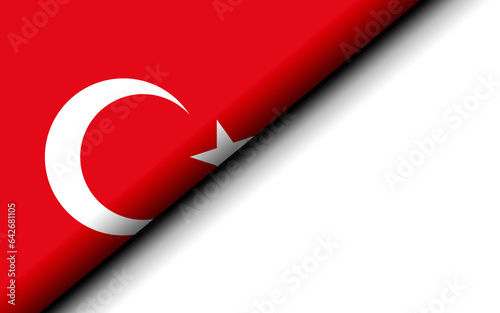 Turkey flag folded in half photo