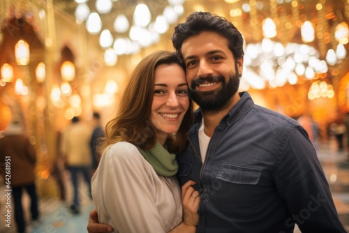 Couple in their 30s at the Mecca in Saudi Arabia