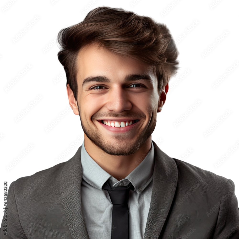 A cheerful and confident professional alone against a transparent background showing positive expressions and an optimistic attitude A cheerful and confident professional alone against a transparent background showing positive expressions and an optimistic attitude