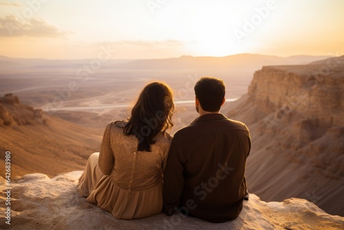 Couple in their 30s at the Masada in Southern District Israel © Anne Schaum