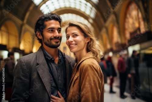 Couple in their 30s at the Musée d'Orsay in Paris France