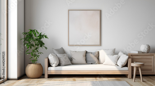 mock-up frame  in a stylish interior