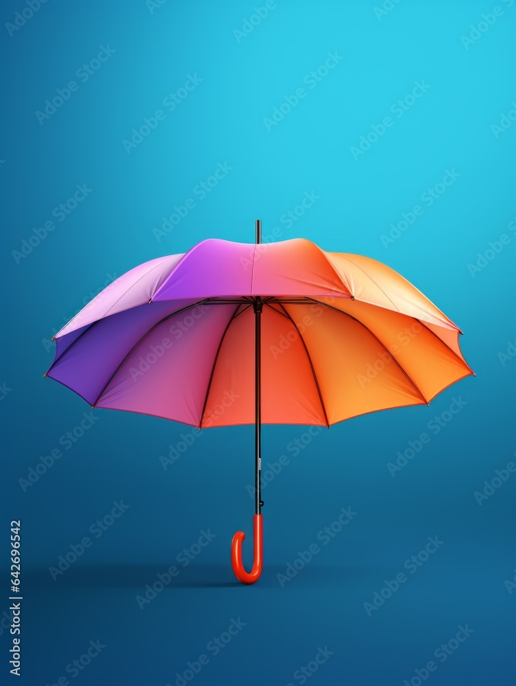 Trendy Umbrella Accessory Photorealistic Vertical Illustration. Charming Wardrobe Staple. Ai Generated Bright Illustration with Trendy Elegant Umbrella Accessory.