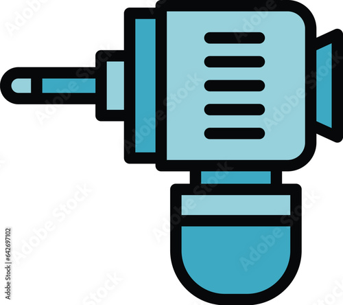 Pest control plug icon outline vector. Malaria insect. Spray repellent color flat