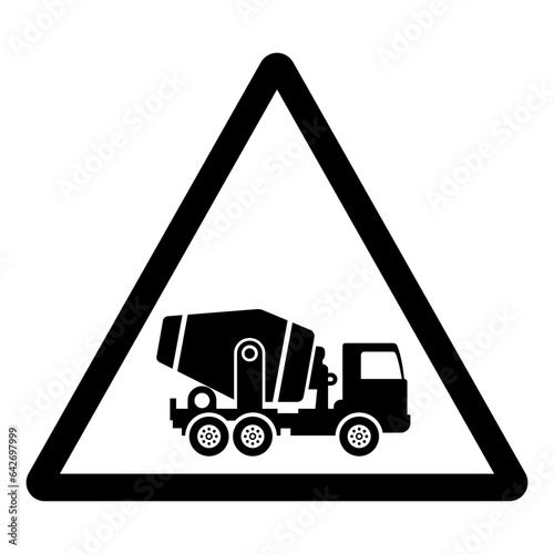 Concrete Transport Truck Symbol Sign,Vector Illustration, Isolate On White Background Label. EPS10