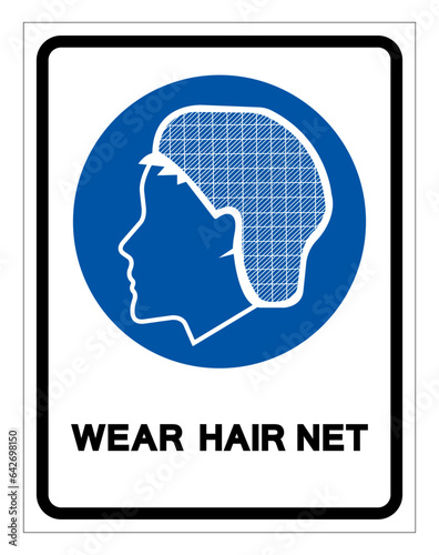 Wear Hair Net Symbol Sign, Vector Illustration, Isolate On White Background Label. EPS10