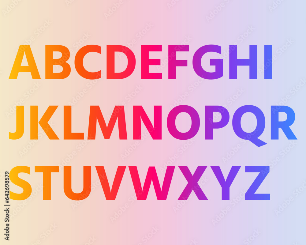 editable alphabet a to z all letter. Stock Vector | Adobe Stock
