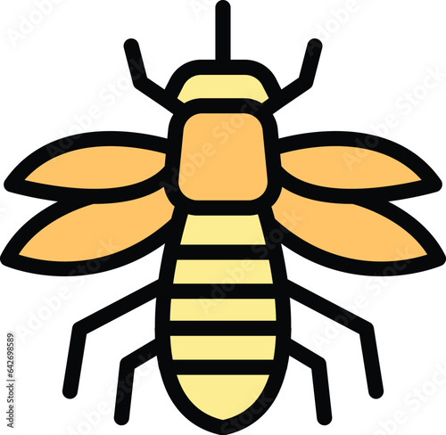 Mosquito icon outline vector. Control pest. Malaria bracelet color flat