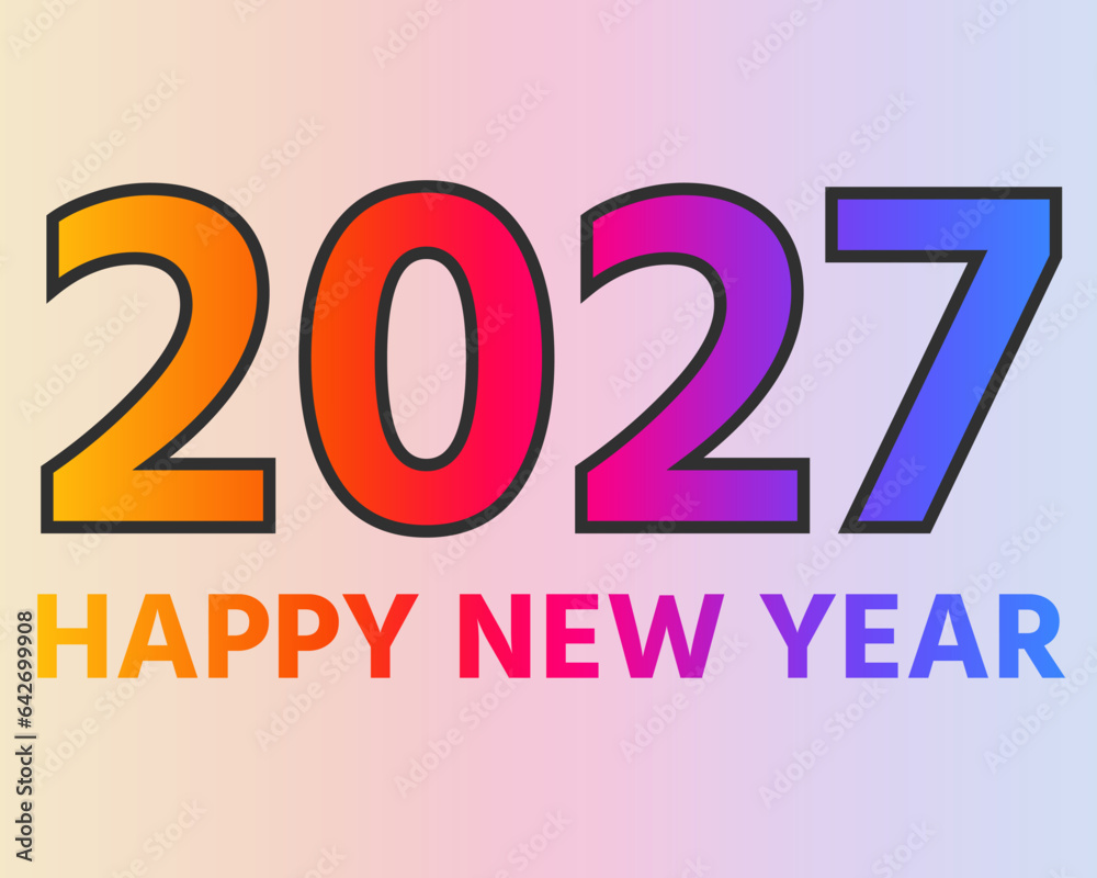 Happy new year 2027 background. Holiday greeting card design, vector, Vector illustration, design, happy, Premium vector background for happy new year 2027 celebration Happy new year 2027 background. Holiday greeting card design, vector, Vector illustration, design, happy, Premium vector background for happy new year 2027 celebration