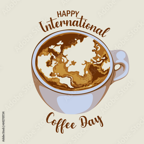happy world coffee day poster and banner design
