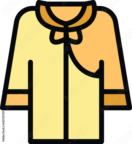 Temple cloth icon outline vector. Culture city. Travel tibet color flat
