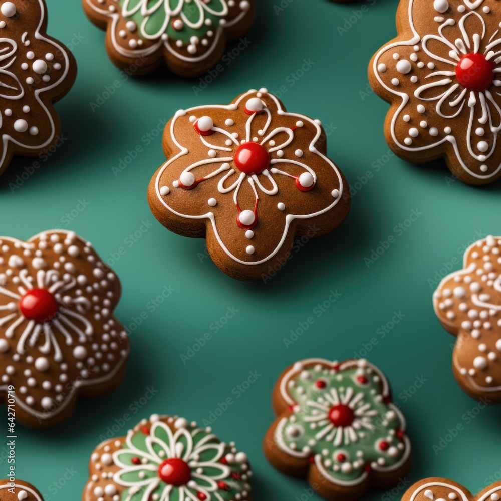 This background texture exudes the essence of Christmas, with a top-down perspective revealing an array of gingerbread cookies arranged seamlessly. This background texture exudes the essence of Christmas, with a top-down perspective revealing an array of gingerbread cookies arranged seamlessly.