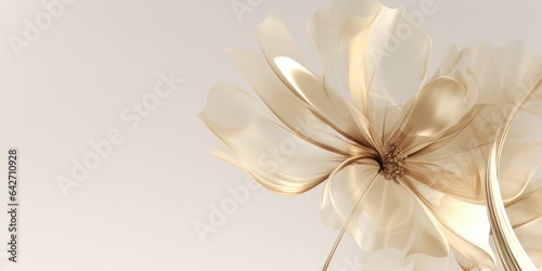 Beautiful abstract beige transparent floral design background. beautiful Generative AI AIG32