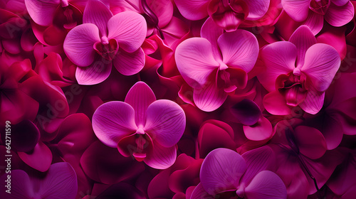 Abstract background with pink orchid flowers photo