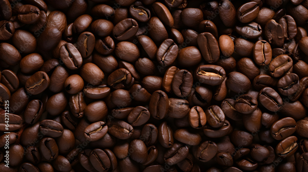 Obraz premium Roasted coffee beans background