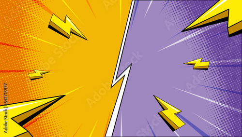abstract Versus background with lightning