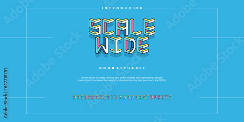 Modern abstract digital alphabet font. Minimal technology typography, Creative urban sport fashion futuristic font and with numbers. vector illustration