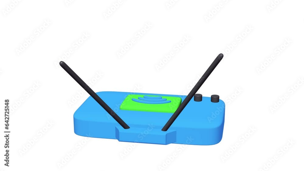 Modem Router with the antenna high speed wireless wifi internet. 4K ...