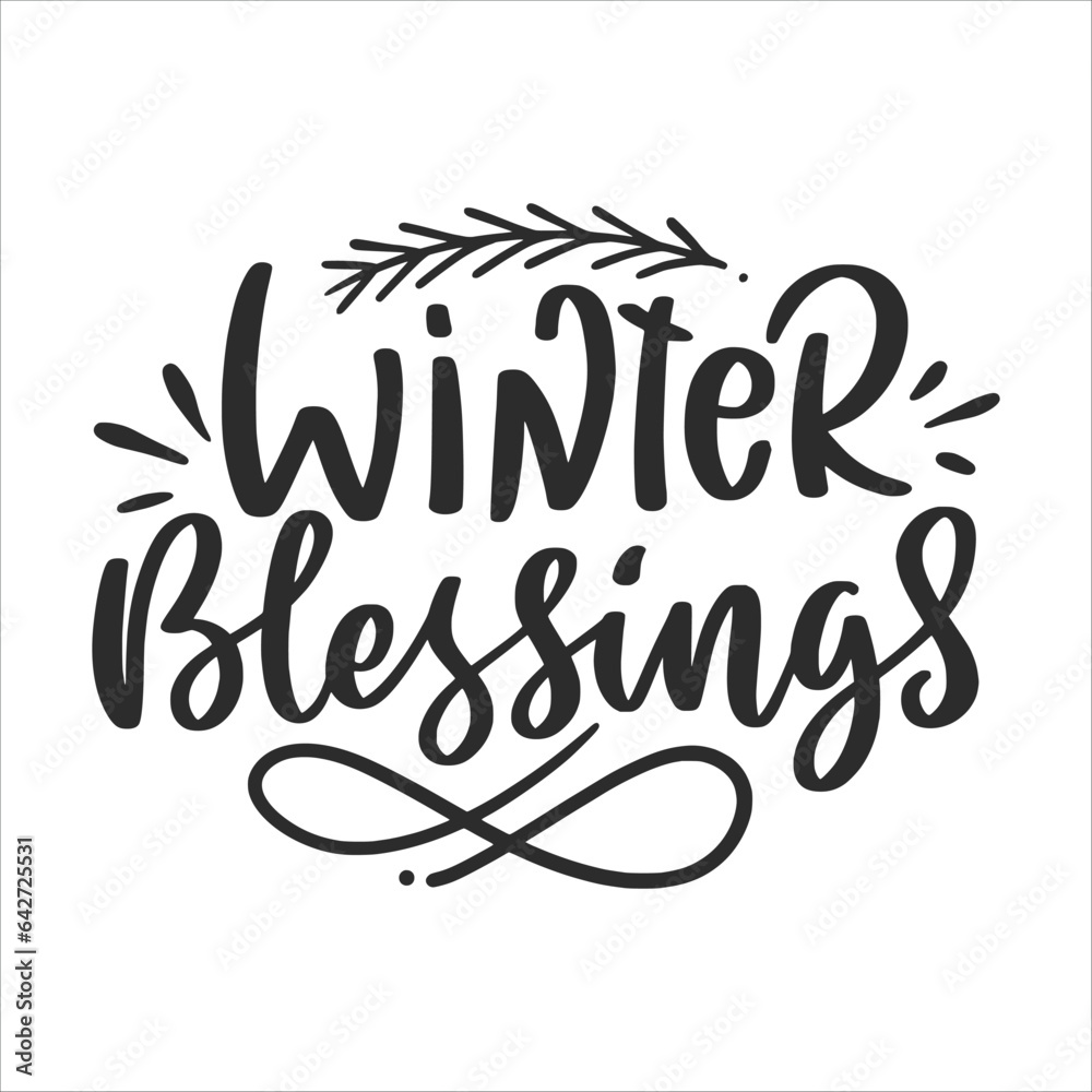 Fototapeta premium Winter Lettering Quotes