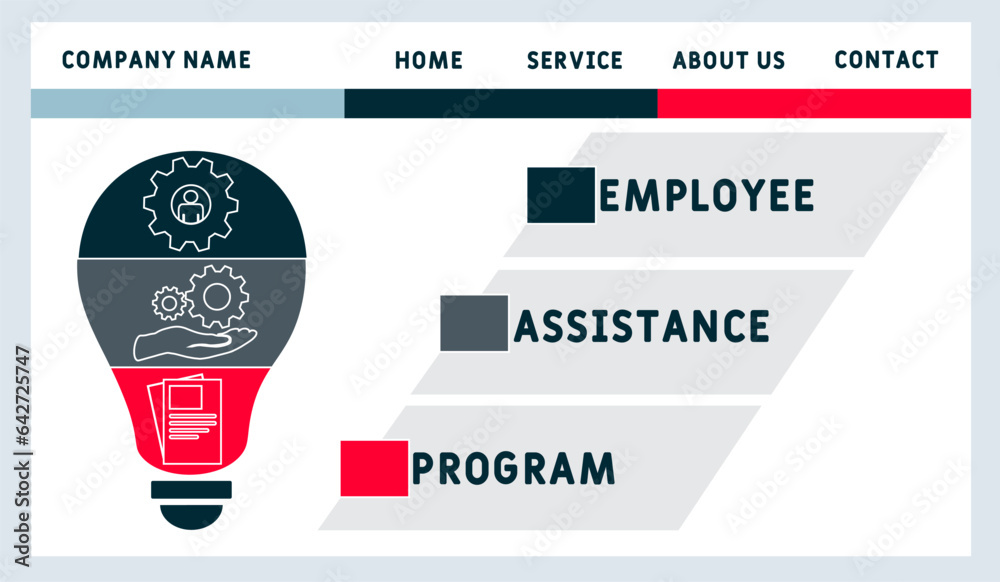 EAP - Employee Assistance Program acronym. business concept background ...