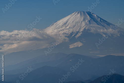 塔ノ岳山頂から見た富士山