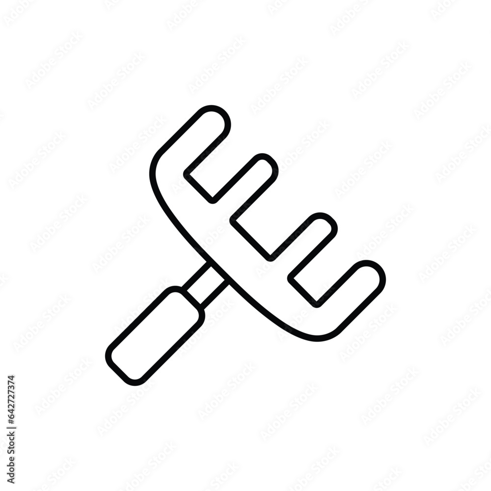 Rake icon. outline icon Rake icon. outline icon