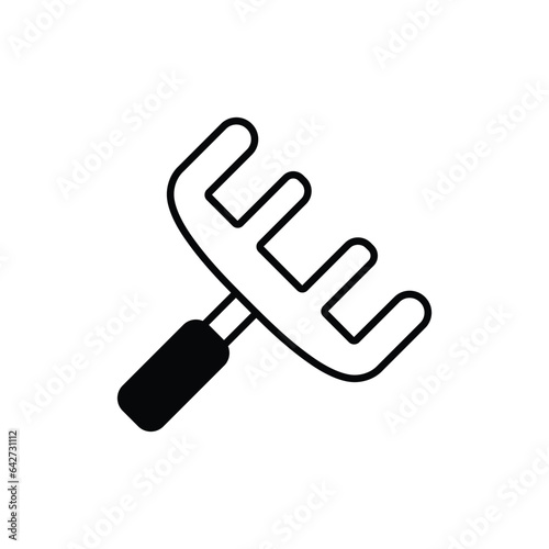Rake icon. glyph icon
