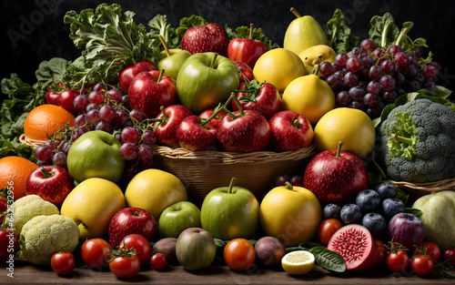 fruits and vegetables background