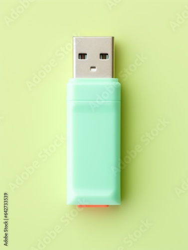 Modern USB flash drive Storage Device Photorealistic Vertical Illustration. StorageTechnology. Ai Generated Bright Illustration with Secure Fast USB flash drive Storage Device.