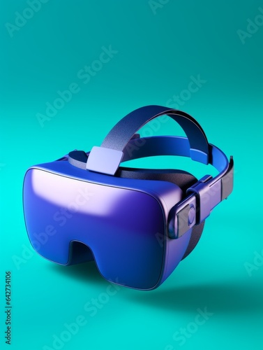 Modern Virtual reality headset Wearable Device Photorealistic Vertical Illustration. Innovative Technology. Ai Generated Bright Illustration with Personalized Interactive Virtual reality headset.