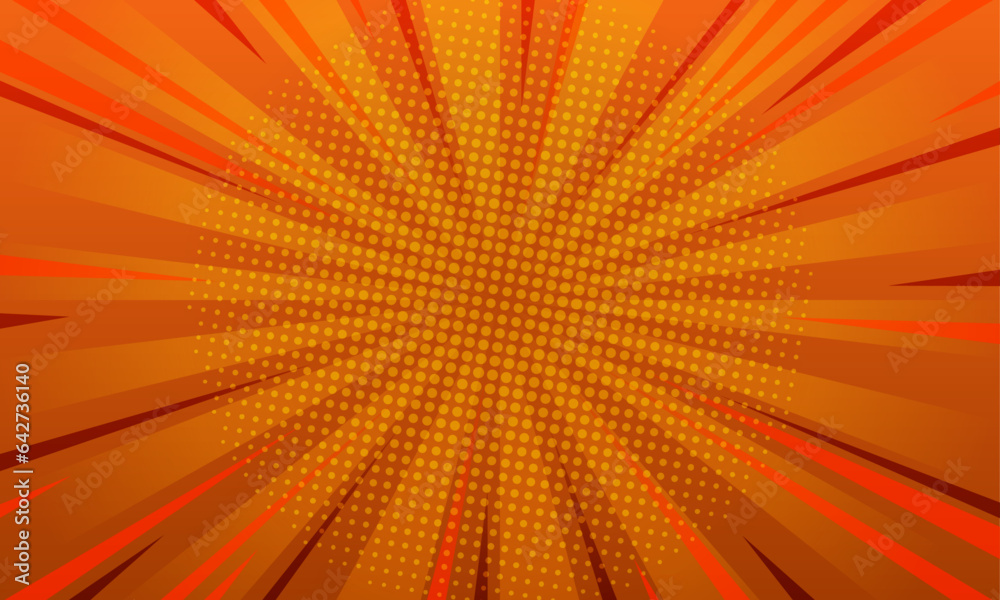 Fototapeta premium Vector flat design bright comics wallpaper background