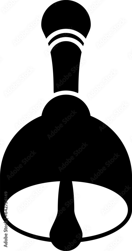 Obraz premium hand bell black icon