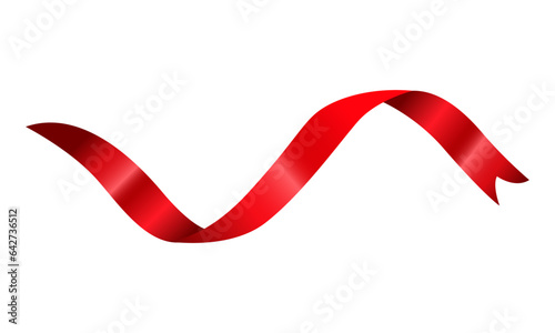 Vector decorative curled red ribbons. for banners, posters, leaflets and brochure