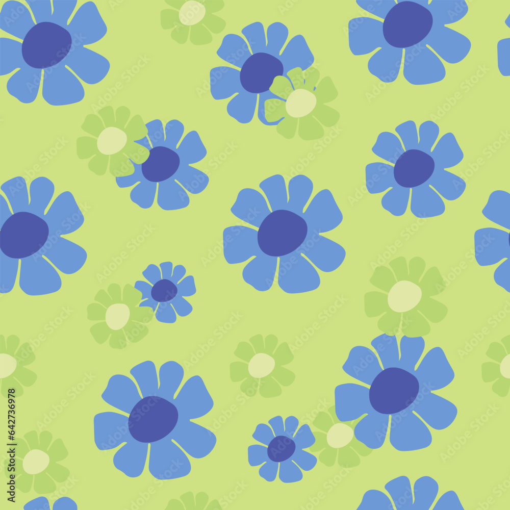 Hippie retro style seamless flower pattern. Trendy groovy hand drawn style. 1960s vintage ornament. Clothes, smartphone case, note cover, paper, surface ideas vector graphic. Abstract daisy flowers. Hippie retro style seamless flower pattern. Trendy groovy hand drawn style. 1960s vintage ornament. Clothes, smartphone case, note cover, paper, surface ideas vector graphic. Abstract daisy flowers.