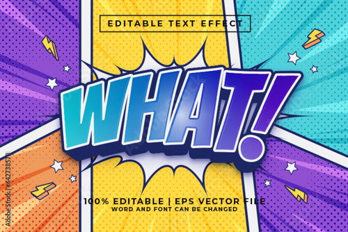 What 3d Editable Text Effect Comic Cartoon Style Premium Vector