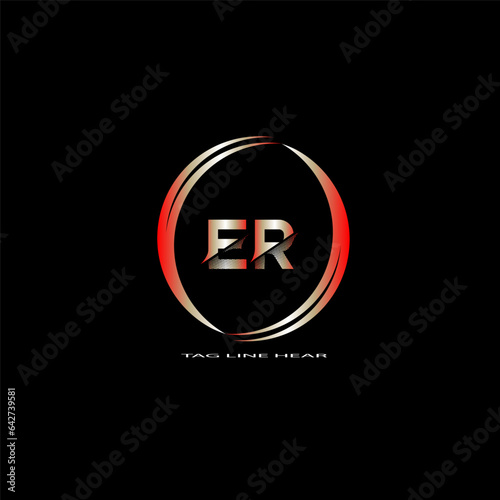creative letter logo. gradient logo design with black background for your company.