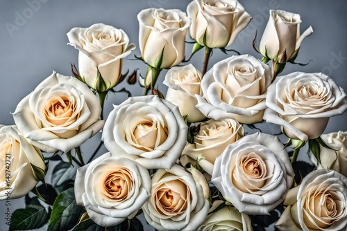 set of white roses 