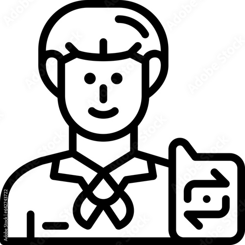 interpreter line icon