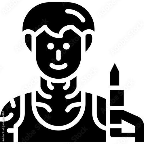 tattoo artist solid icon