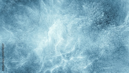 The watercolor background combines a fantasy graphic design of blue beige mist or snowflakes. photo