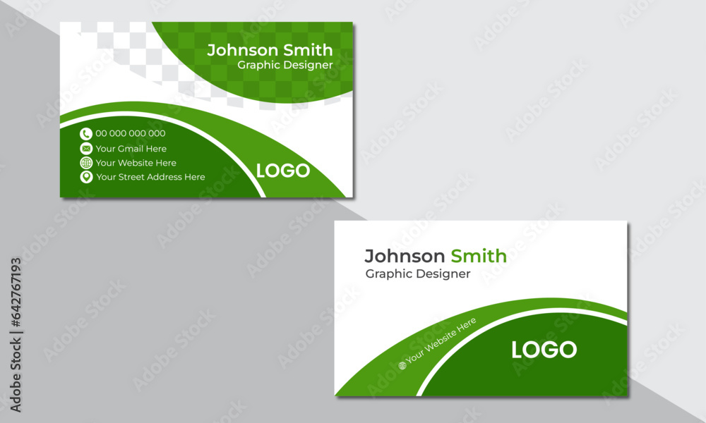 modern business card design . double sided business card design template . flat gradation business card inspiration