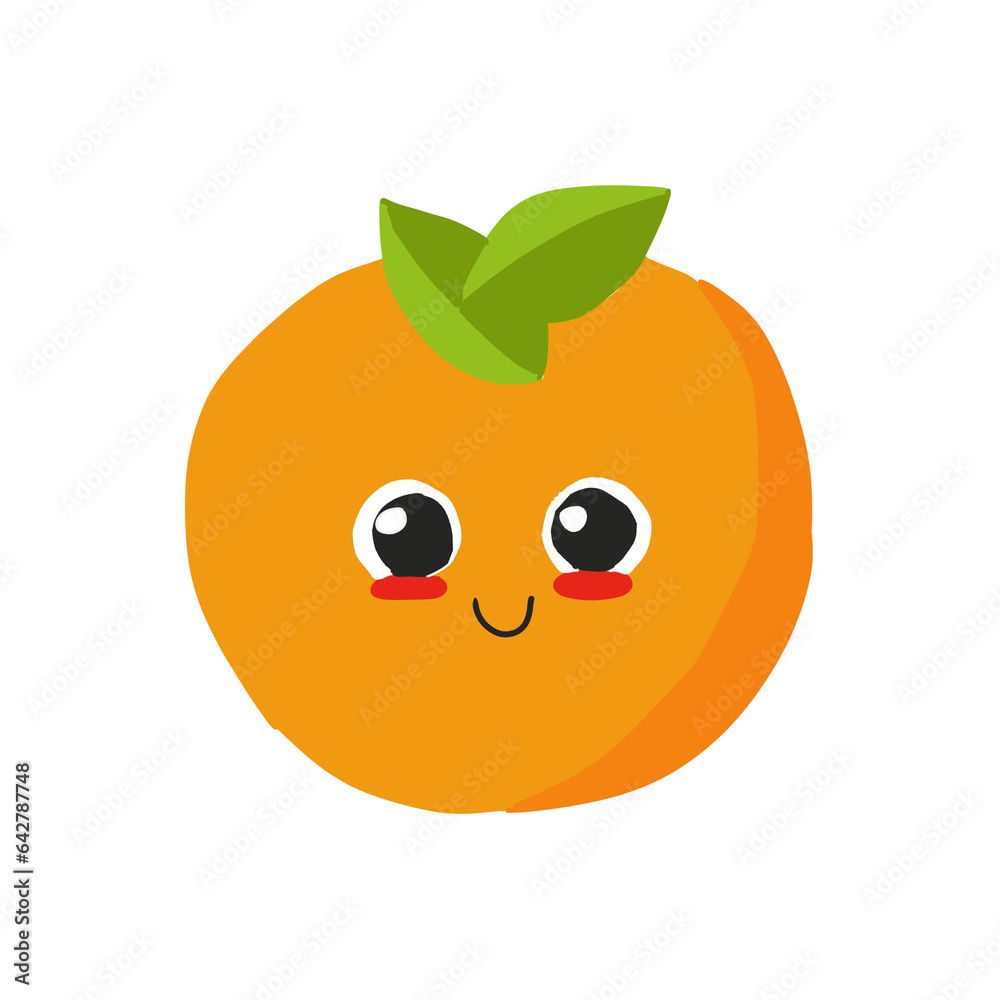 Obraz premium orange fruit character